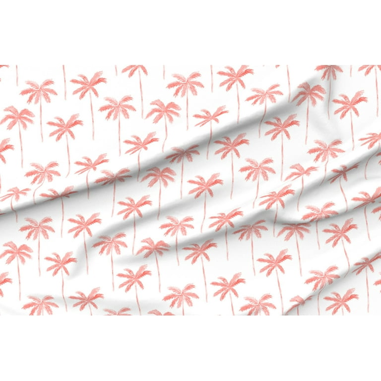 Spoonflower Fabric - Scale Watercolor Palm Coral Tree Blush Pink Tropical  Trendy Beach Printed on Petal Signature Cotton Fabric by the Yard - Sewing  Quilting Apparel Crafts Decor 