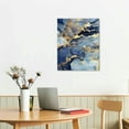 thumbnail image 3 of Nawypu  Abstract Wall Art  Navy Blue Gold Canvas Painting Print Wall Art Wrapped Canvas Art Set Modern Home Office Wall Decor for Living Room, Ready to Hang, 3 of 5