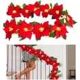 thumbnail image 3 of navidad flor de pascua guirnalda luces de cadena adornos para árboles de navidad Navidad flor de pascua guirnalda luces de cadena 10 LED flor artificial luces de cadena de navidad ANGGREK Otros, 3 of 8
