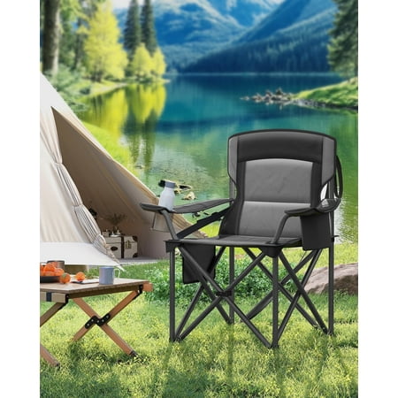 heavy duty camping chair with product