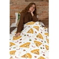 thumbnail image 4 of Cute Cartoon Pizza Blanket Funny Food Lightweight Throw Blanket for Women Men Soft Cozy Fleece Bed Couch Living Room Blanket for Kids Girls Boys\u2014All Season X-Small 40x30In ( Toddler ) PET, 4 of 6