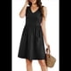 thumbnail image 2 of Vestidos de Verano para Mujer 2025, Informales, Sin Mangas, para Vacaciones en la Playa, Fluidos, Midi, con Bolsillos. Negro L, 2 of 5