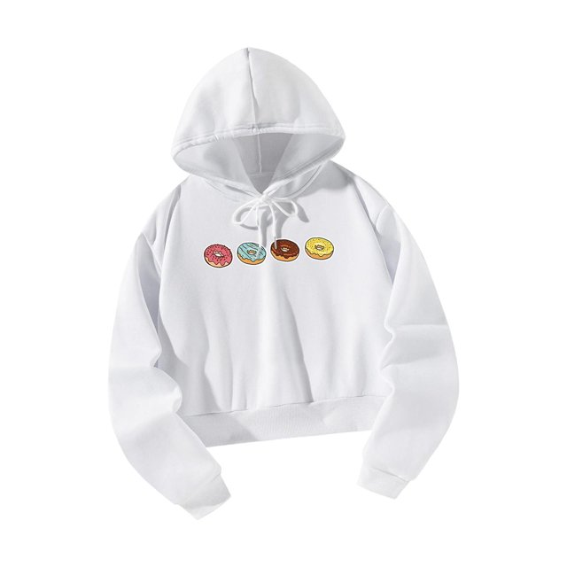 Sudadera con Capucha Informal para Mujer, Sudadera con Capucha, Sudadera de Manga Larga, Disfraz, Top Corto, Ropa para Mujer para Caminar Por La Calle SG