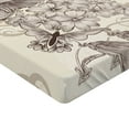 thumbnail image 2 of Ambesonne Hummingbirds Fitted Sheet 2 Pcs Set, Old Birds and Flowers, Queen, Cream Beige Brown, 2 of 3
