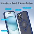 thumbnail image 4 of Funda de teléfono TaeliorTech 2024 con forma de anillo magnético con soporte para iPhone 15 de 6.1 pulgadas, 4 of 6