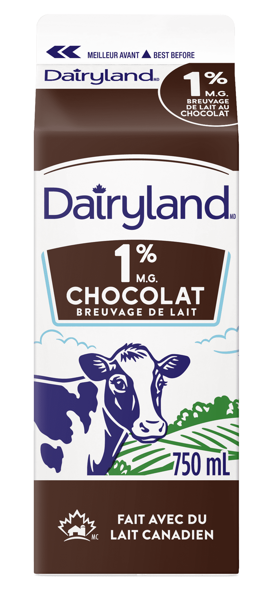 Dairyland 1% Chocolate Milk Beverage, 750 mL
