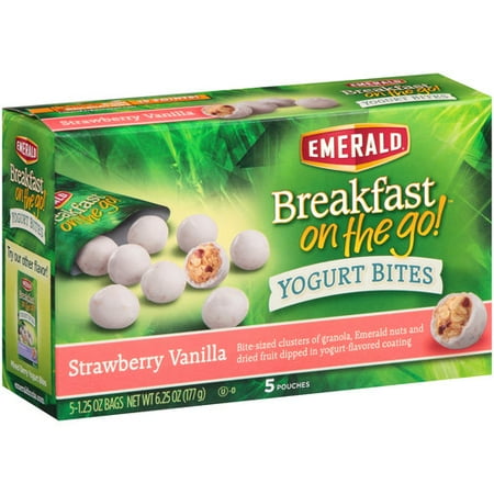 Emerald Breakfast on the Go! Strawberry Vanilla Yogurt Bites, 1.25 oz, 5 count