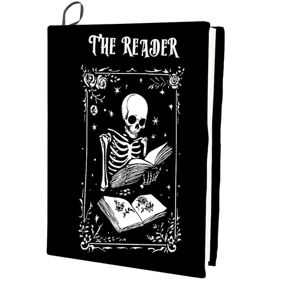 Polyester Book Covers Elastic Notebook Wraps Rectangle Skeleton 400x250mm