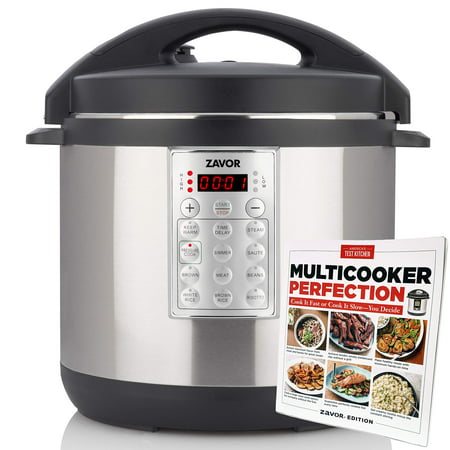 Zavor Select 8 Quart Electric Pressure Cooker with America's Test Kitchen Multicooker Perfection (Best Pressure Cooker America's Test Kitchen)
