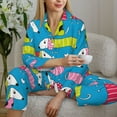 thumbnail image 6 of Pajamas for Women Sets, Dachshund Dog Puppy No.1011 Lounge Sets Long Sleeve Button Down Night Shirts Sleepwear Pjs, 6 of 6