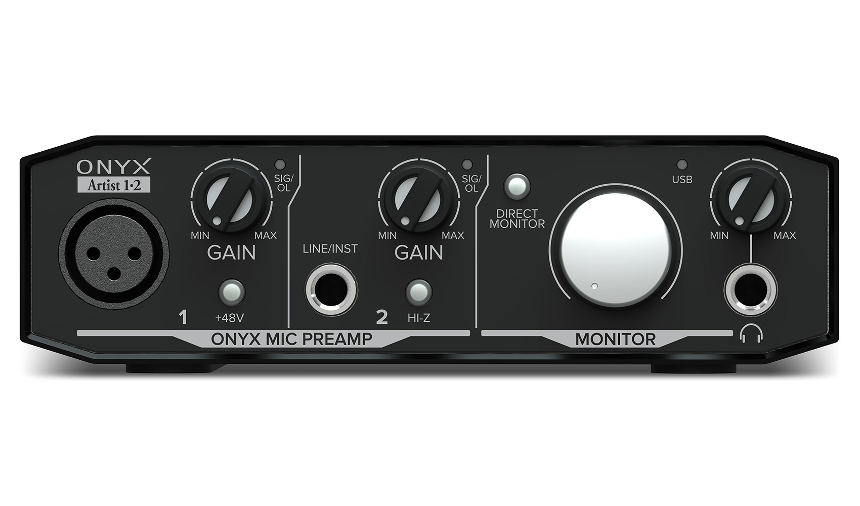 Mackie Onyx Artist 1.2 2x2 USB Audio Recording Studio Interface and Stand - image 2 of 11