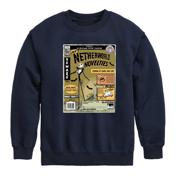 Disney - The Nightmare Before Christmas - Jack's Netherworld Novelties - Toddler & Youth Crewneck Fleece Sweatshirt