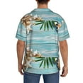 thumbnail image 3 of Kdxio Men'S Hawaiian Shirt For Men Short Sleeve Shirt Seashells On Sand Summer Casual Holiday Beach Button Down T-Shirts, 3 of 5