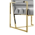 thumbnail image 5 of Inspired Home Madisen Velvet Settee Loveseat, Grey/Gold, 5 of 7