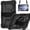 Black+Black, variant on Case for Samsung Galaxy Tab A9 & A11 8.7", Heavy Duty Shockproof Cover with 360 Stand & Strap, Black Blue