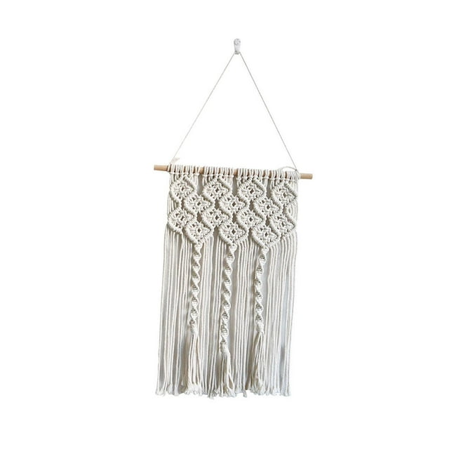 Tapiz de pared de macramé, decoración de pared hecha a mano, regalo con flecos, tapiz bohemio, decoración de pared, decoración de pared bohemia para Estilo B
