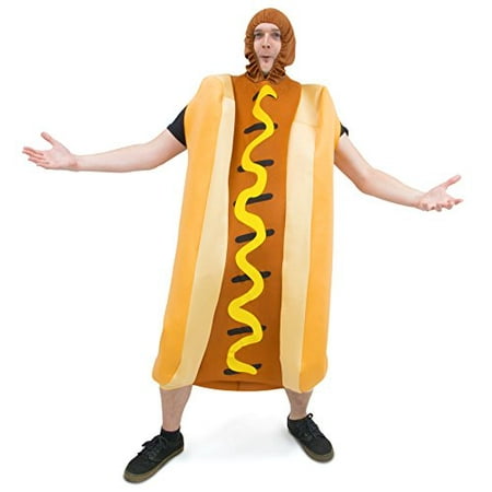 Footlong Hotdog & Wiener Bun Halloween Costume, Unisex Men & Women Sausage