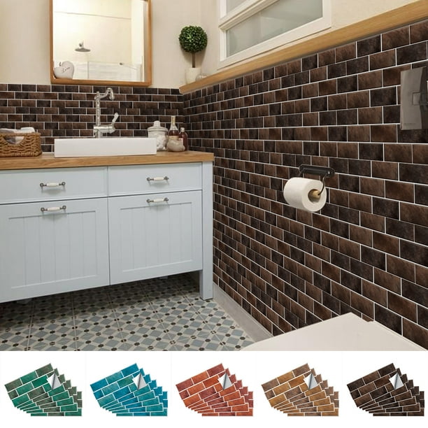 Cvlife Rustic Brick Stone Tiles, Stone Tile Backsplash Bathroom