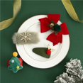 thumbnail image 3 of Barrettes de Noël Festives : 3 Pcs Accessoires pour Cheveux avec Bande à Claquer, 3 of 4