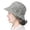 Grey, variant on Women Summer Sun Hat for Elderly Mom Breathable Cotton Fabric Bow‑Decorated Bucket Hat Lightweight Outdoor UV‑Protection Fisherman Cap for Senior Ladies