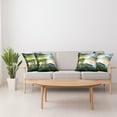 thumbnail image 4 of Ambesonne Nature Throw Pillow Cover 4 Pack, Fishing Pier by River, 20", Green Blue White, 4 of 6