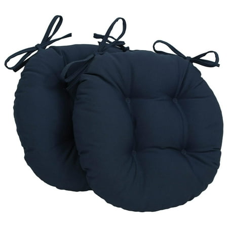 

Tyslan 16-inch Twill Round Chair Cushion 16 x 16 Navy 2 Count