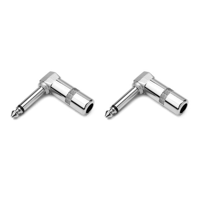 Eigraketly 6.35mm Jack Mono Mic L-shaped Audio Equipment Accessories Replacing Stringed Supplies Musical Adapter Connector Instrument Parts Type2 NO2