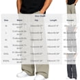 thumbnail image 3 of QQZ Wide Leg Cargo Pants For Men, Elastic Drawstring Casual Jogger Pants For Daily Walking Travel Weekend Wear, 3 of 9