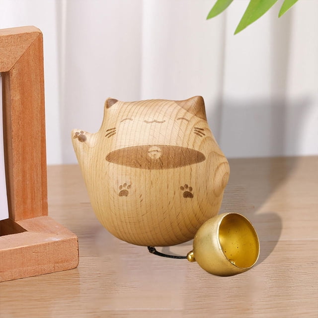 Timbre de madera, adorno de dibujos animados para apertura de puerta, campana colgante única, regalo, campana de puerta de entrada para nevera,