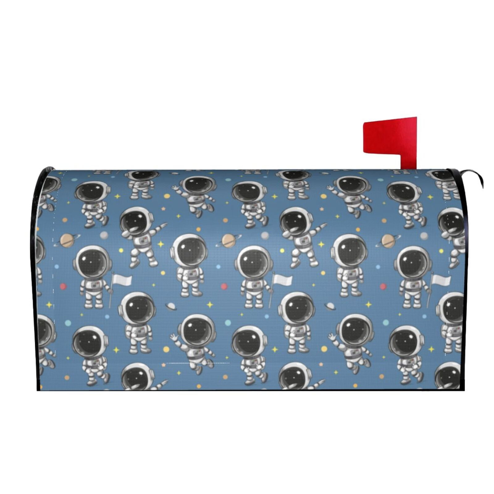 Xecao Astronaut for Mailbox Cover with Magnetic Strips, Waterproof and Sunscreen, Adds a Decorative Touch to Your Garden Yard.