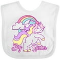 thumbnail image 3 of Inktastic Big Sister Unicorn Girls Baby Bib, 3 of 4