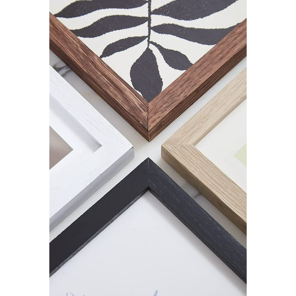  (20x20 in  51x51 cm) White Solid Oak Wood Picture