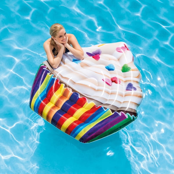 Intex Inflatable Cupcake Pool Mat, 56' x 53'