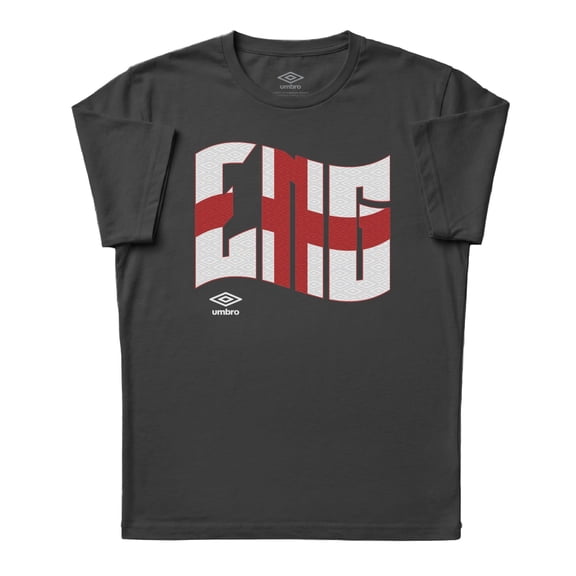 Umbro Mens England Wavy Logo T Shirt (Black, S-XXXL)