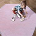 thumbnail image 4 of Alfombra hexagonal para dormitorio, para casa de juegos, tienda de princesas, castillo infantil, diámetro de 1,4 m, color rosa, 4 of 5