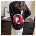 thumbnail image 5 of Title: Fashion Striped Crossbody Bag - Shell-shaped Purse Casual Chic for Women, 5 of 8