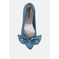 thumbnail image 6 of PIE-TRIBE Metallic Bow Ballerinas in Blue, 6 of 6