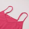 thumbnail image 4 of Women's Casual Rompers Summer Sleeveless Jumpsuits Loose Spaghetti Strap Shorts Overalls Trendy Outfits With Pockets,Hot Pink,M, 4 of 8