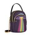 thumbnail image 7 of FORMRS Crossbody Bag for Women Quilted Travel Shoulder Cell Phone Purse with Chain Strap Handbag, Colorful UFO, 7 of 7