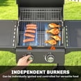 thumbnail image 4 of Outsunny 2 Burner Propane Gas Grill with Wheels, 18,400 BTU BBQ Grill, 4 of 10
