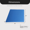 thumbnail image 4 of BalanceFrom Fitness 24 Sq Ft Interlocking EVA Foam Exercise Mat Tiles, Blue, 4 of 12
