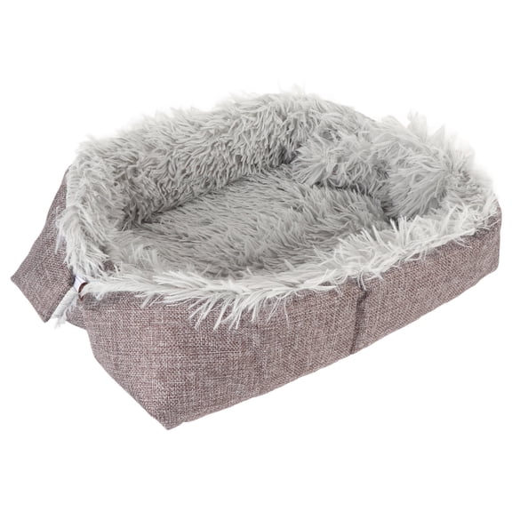 Riousery Pet Car Seat Soft Removable Machine Washable Plush Dual Purpose Puppy Cushion Bed for Small Cats and Dogs Travel Car Nest (11.02 inches / 28 cm)