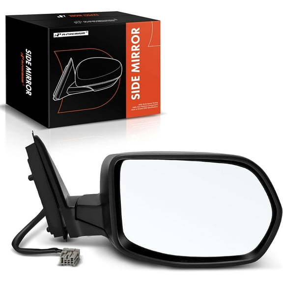 A-Premium Passenger Side Power Door Mirror - Compatible with Honda CR-V CRV 2007 2008 2009 2010 2011 - Non-Heated Manual Folding Black Outside Rear View Mirror - Replace# 76200-SWA-A01