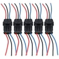 thumbnail image 2 of Conector de cable automotriz, 5 piezas de conexiones de cables eléctricos para automóviles, conectores eléctricos a prueba de agua, diseño aerodinámico, 2 of 8