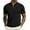 Black, variant on COOFANDY Mens Textured Knit Polo Shirts Zipper Polo Shirts Short Sleeve Casual Lightweight Golf Shirt