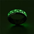 thumbnail image 3 of Anillos luminosos de acero inoxidable para Hombre, joyería brillante fluorescente de dragón verde, Animal dominante, regalos, 3 of 4