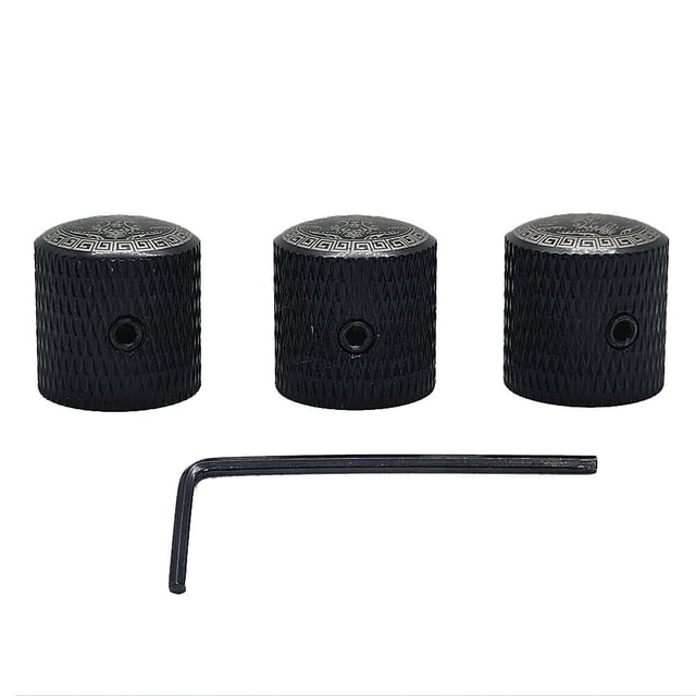 NATEFEMIN Enhance Guitar's Functionality & Style 3-Pack Metal Volume & Tone Knobs Set for Electric & Bass Guitars Seeking a Fresh Look