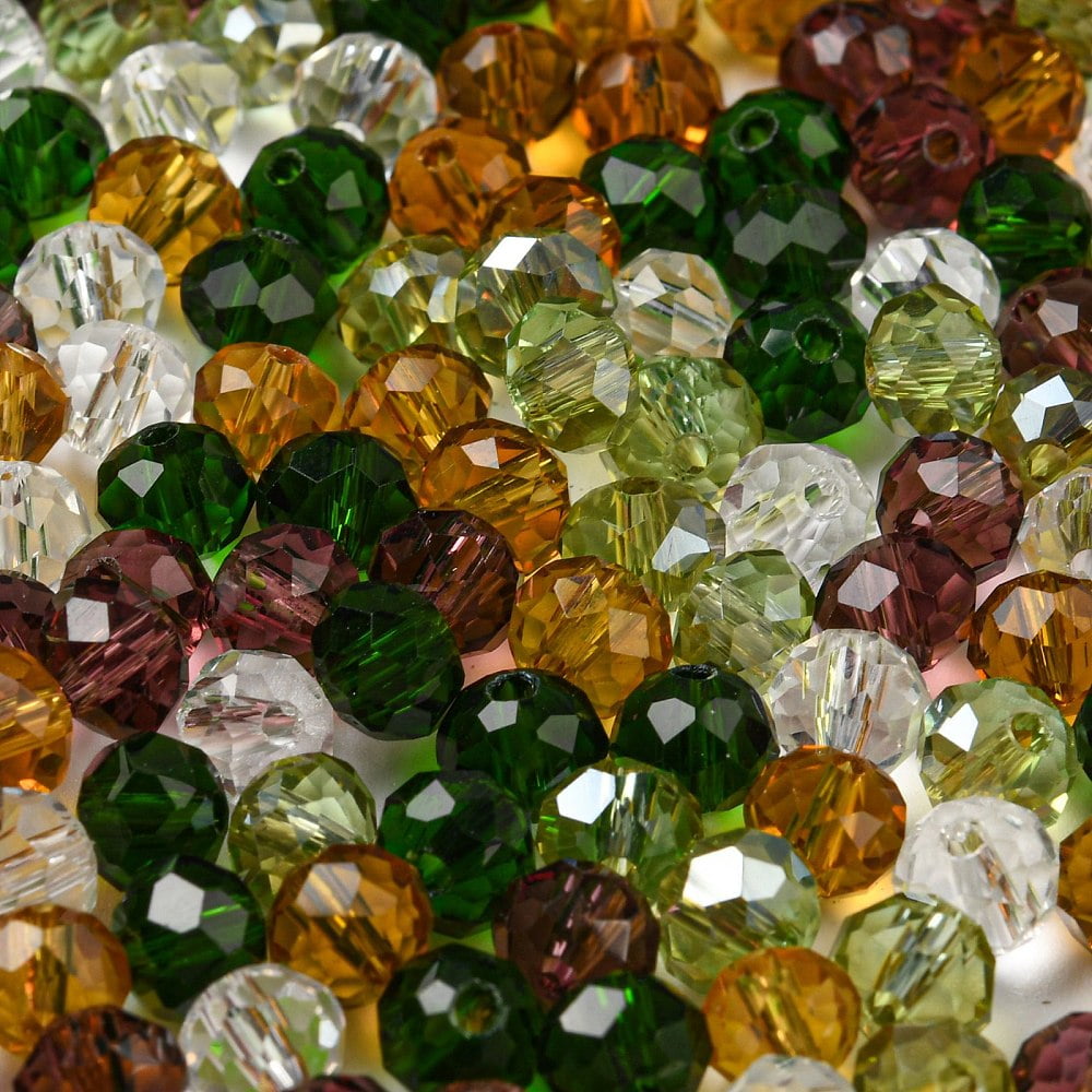 Glass Beads Faceted Rondelle Olive Drab 6x5mm Hole: 1mm about 2360pcs/500g