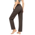 thumbnail image 6 of SuTry Womens Straight Leg Jogger Pants Drawstring Elastic Waist Side Pockets Stretch Knit Fabric Yoga Workout Daily Casual Wear Trousers, 6 of 9