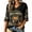 Black, variant on 3/4 Sleeve Halloween Tops for Women Soft V Neck T Shirts Spooky Pumpkin Ghost Print Tee Casual Holiday Top